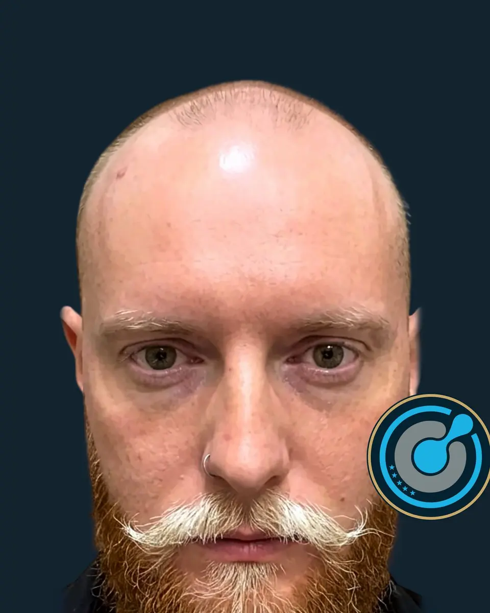 The same patient before the hair transplant