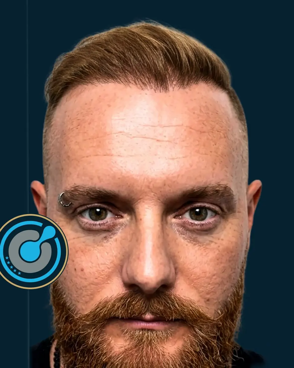 Real patient after a Sapphire FUE hair transplant: 5,800 grafts in 1 session, photographed at 6 months