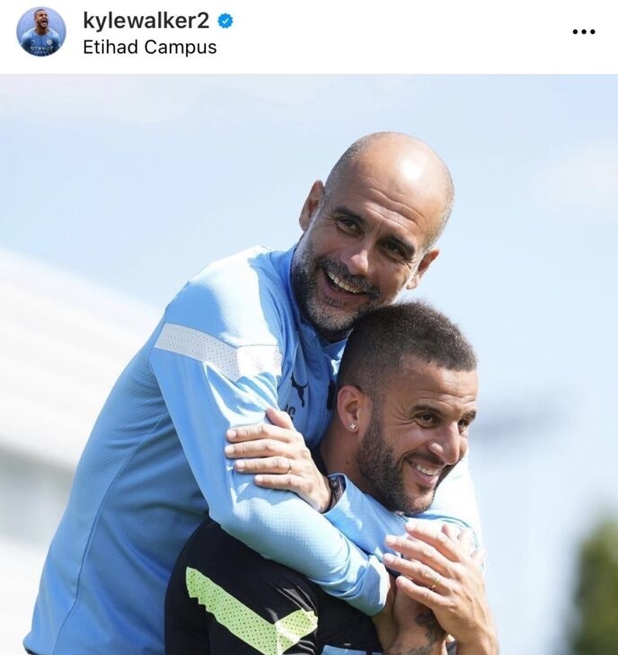 Kyle Walker displaying his restored hairline after undergoing advanced transplantation techniques