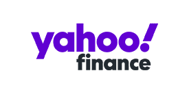Yahoo logo highlighting BlueMagic Group's presence in online media platforms for their hair transplantation services.