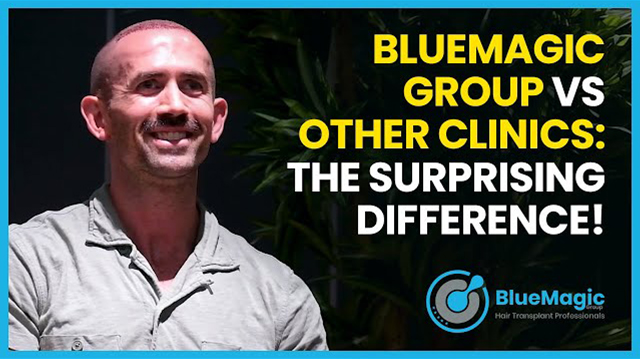 Video thumbnail highlighting the expertise of BlueMagic Group's medical team in performing advanced hair transplantation procedures, emphasizing precision and care.